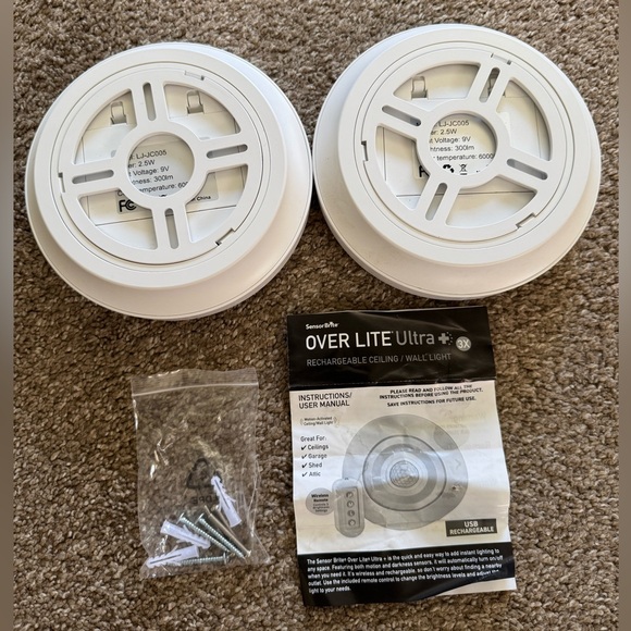 Sensor Brite Over Lite Ultra + Rechargeable Ceiling/ Wall Light - Picture 3 of 6